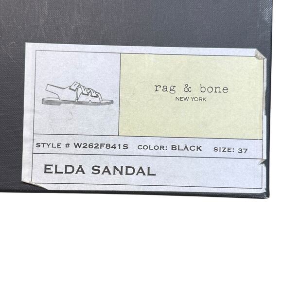 Rag & Bone Elda Leather Corset Sandal Black Size 7 - Picture 10 of 12